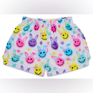 Iscream Happy Face Bunnies Plush Shorts, Adult S